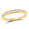Image 1 : Round Diamond Single Row Band Ring 1/10 Cttw 10KT Yellow Gold