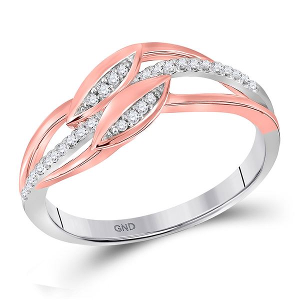 Round Diamond Fashion Ring 1/10 Cttw 10KT Two-tone Gold