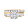 Image 2 : Bridal Wedding Ring Band Set 1 Cttw 14KT Yellow Gold