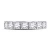 Image 2 : Round Diamond Single Row Band Ring 1 Cttw 14KT White Gold