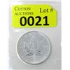 Image 1 : 1 Oz .9999 Silver 2005 Canadian Maple Leaf Coin