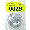 Image 1 : 1 Oz .9999 Silver 2020 Canadian Maple Leaf Coin