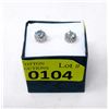 Image 2 : New Sterling Silver Blue Topaz & Diamond Stud Earrings