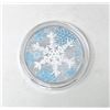 Image 2 : 1 Oz. .999 Silver Coloured Snowflake Round