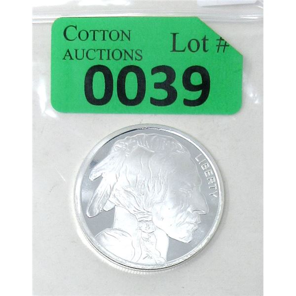1 Oz .999 Fine Silver First Nations/Buffalo Round
