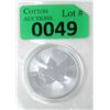 Image 1 : 1 Oz .9999 Silver 2020 Canadian Maple Leaf Coin