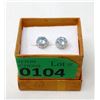 Image 2 : New 1 CT Blue Topaz & Diamond Stud Earrings