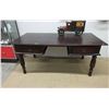 Image 1 : Large 1930s Mahogany Desk with 2 Drawers