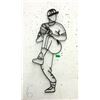 Image 1 : Metal Baseball Wall Art - 15" x 37" tall