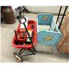 Image 1 : Child's Wagon, Toy Crib, and Assorted Toys