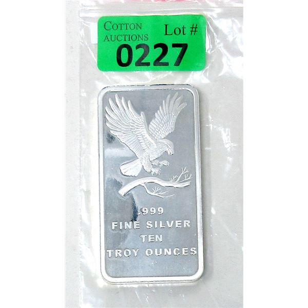 10 Oz. SilverTowne .999 Silver Eagle Bar