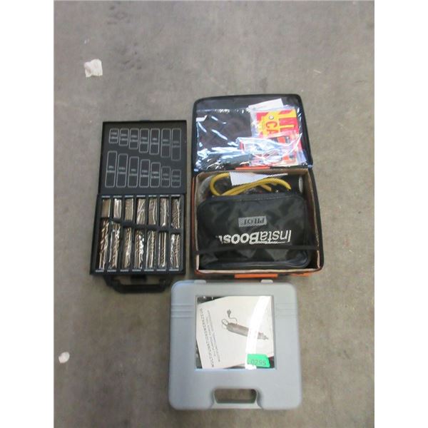 Jumper Cables, Rotary Tool & Drill Bit Set