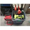 Image 1 : Tote of Tools and a Work Light