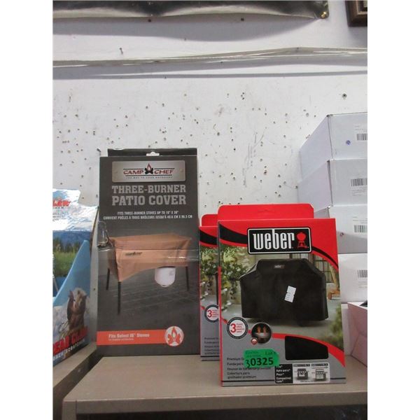 2 New Weber BBQ Covers & 1 Patio Cover