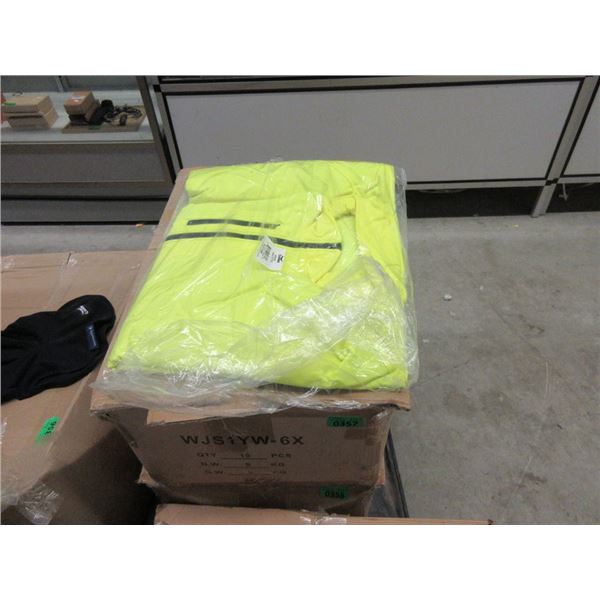 Case of 10 Condor 6XL Fleece Lined Lime Jackets