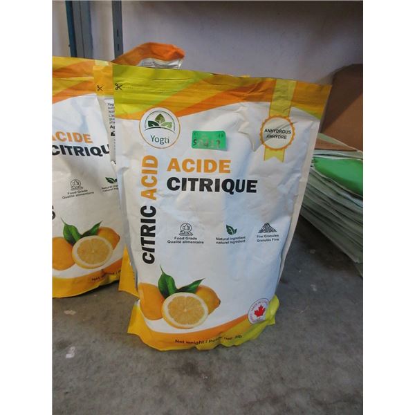 Five 10 Pound Bags of Food Grade Citric Acid