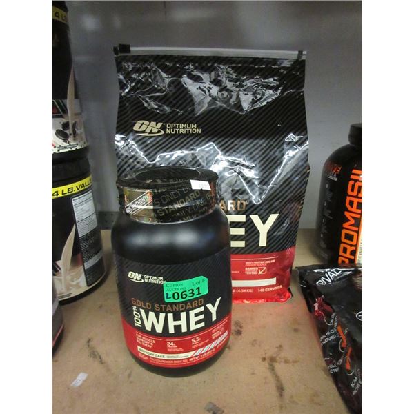 2 lb Tub & 10 lb Bag of 100% Whey Protein