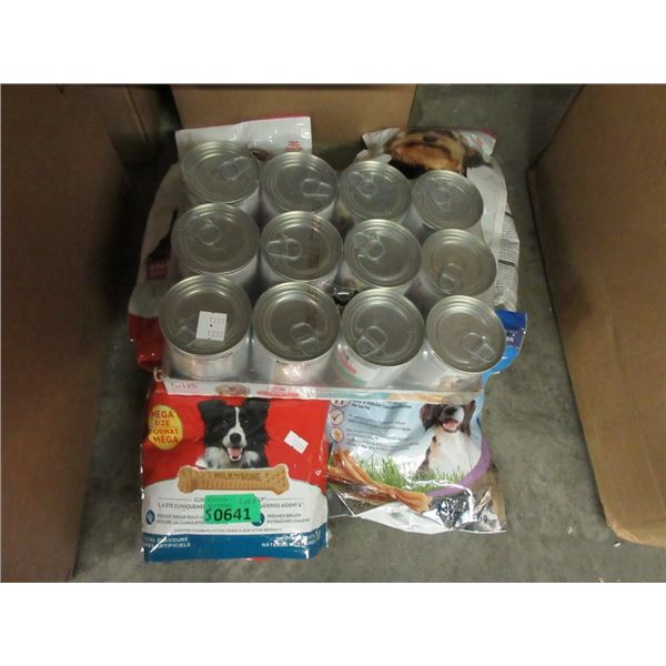 5 Piece Lot of Assorted Wet & Dry Dog Food