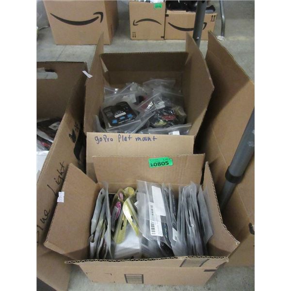 2 Boxes of New Go Pro Flat Mounts & Phone Grips