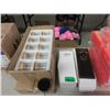 Image 1 : 2 Boxes of Small Glass Jars & 4 Bottle Openers