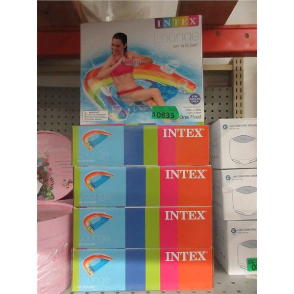 5 Intex Inflatable Sit 'n' Float Lounges