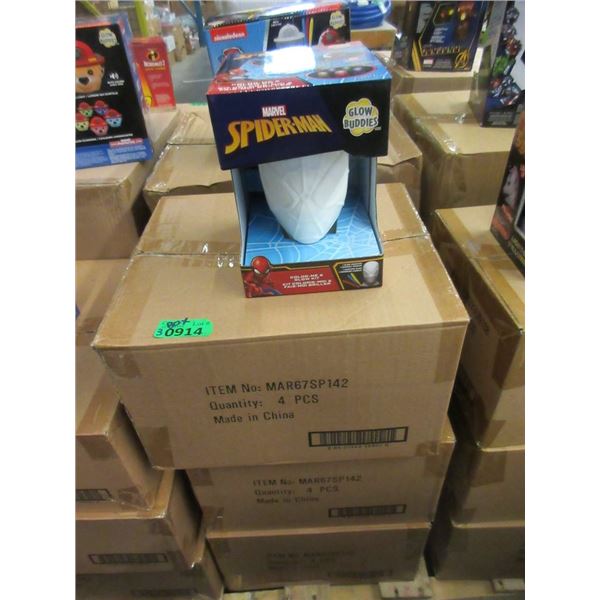 3 Boxes of 4 New Spiderman Glow Buddies