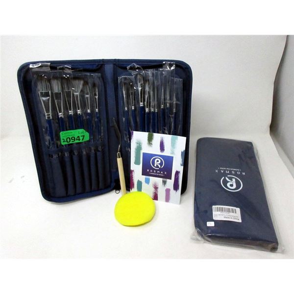 2 New Rosmax 15 Piece Artist Paint Brush Sets