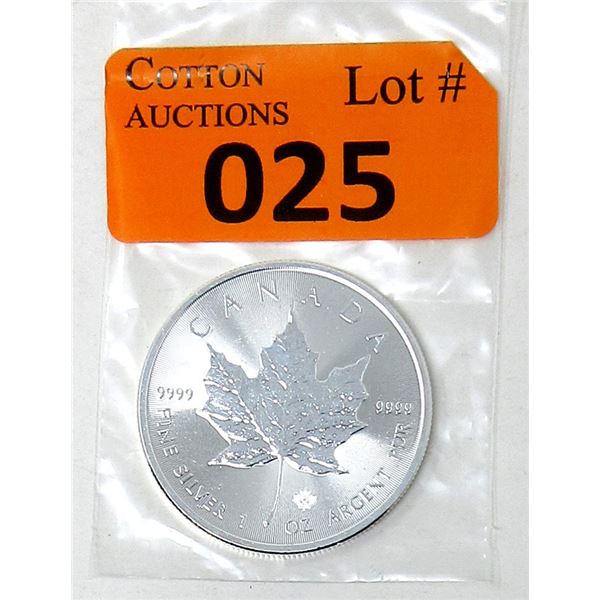 1 Oz .9999 Silver 2020 Canada Maple Leaf Coin