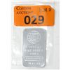 Image 1 : 1 Oz. .999+ Fine Silver Engelhard Bar