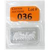 Image 1 : 1 Oz. .999 Fine Silver Divisible Stagecoach Bar