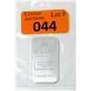 Image 1 : 1 Oz. .999 Fine Silver Asahi Refining Bar