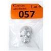 Image 1 : 1 Oz. .999 Fine Indium 2021 3D Skull Bar