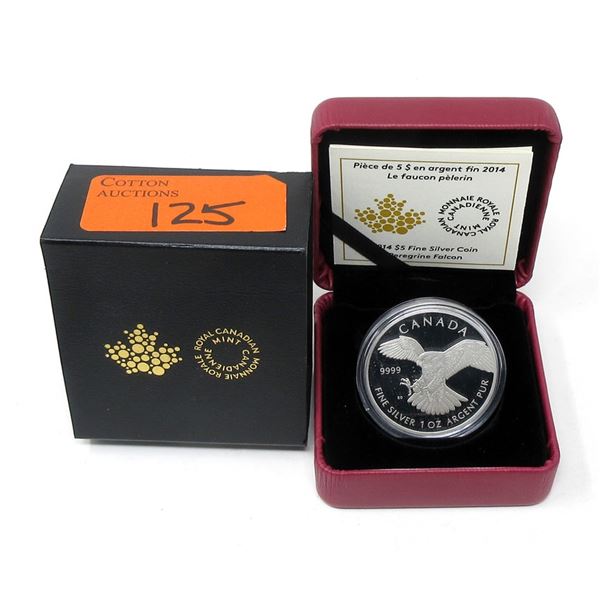 2014 Canada Fine Silver "Peregrine Falcon" Coin