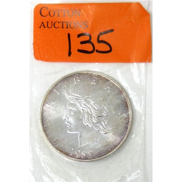 1 Oz. USA 1988 Liberty/Eagle .999 Silver Round