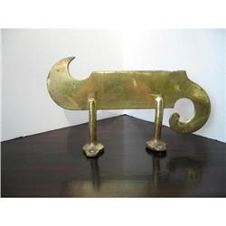 SOLID BRASS BOOTSCRAPE c. mid 19th c. #2322297