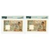 Image 2 : Banque Nationale du Laos, ND (1957) High Grade Sequential Issued Banknote Pair