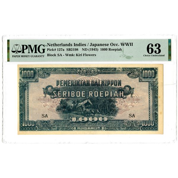 WWII Japanese Occupation. ND (1945). Issue Banknote.