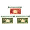 Image 1 : Government of the Bahamas. 1936 (ND 1947) Issue Banknote Trio.