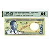 Image 1 : Banque Nationale du Congo. 1964  Specimen Banknote.