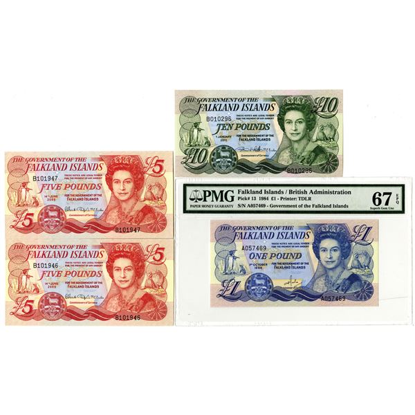 Government of the Falkland Islands, 1984-2011, Group of Issued Notes.