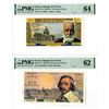 Image 1 : Banque de France, 1959-65, Issued Pair of Banknotes.