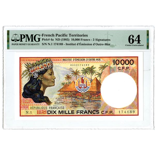 Institut d'Emission d'Outre-mer. ND 1985) Issue Banknote.