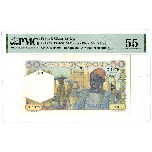 Banque De L'Afrique Occidentale. 1944-54 Issue Banknote.