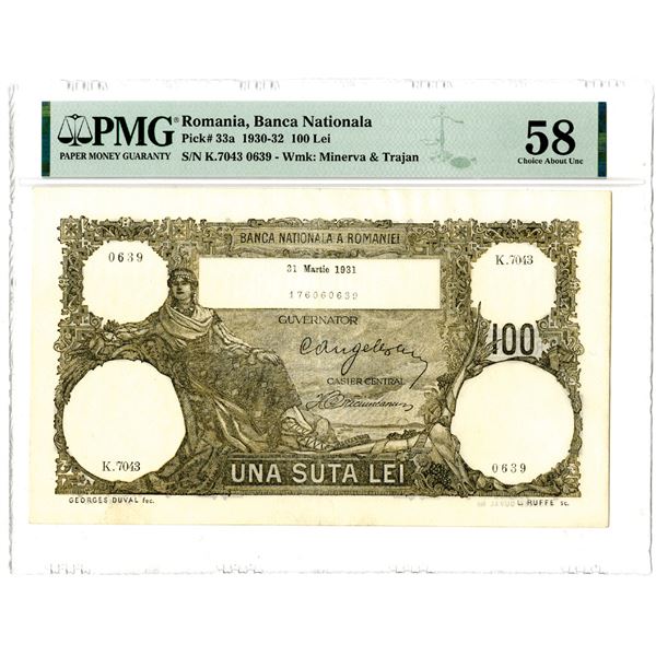 Banca Nationala. 1931 Issue Banknote