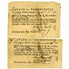 Image 1 : State of Connecticut, Pay-Table Office, 1781 Tax Pair Signed by Fenn Wadsworth and William Moseley