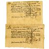 Image 1 : State of Connecticut, Pay-Table Office, 1781-82 Tax Pair Signed by Fenn Wadsworth and William Mosele