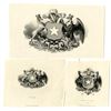 Image 1 : Chile Coat of Arms Proof Vignette Trio ca.1860-1880's by ABNC and NBNC
