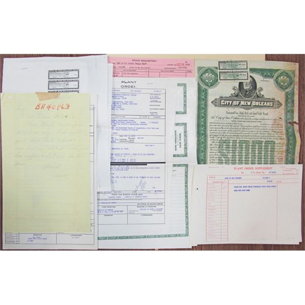City of New Orleans, 1927-1970 Production Department File