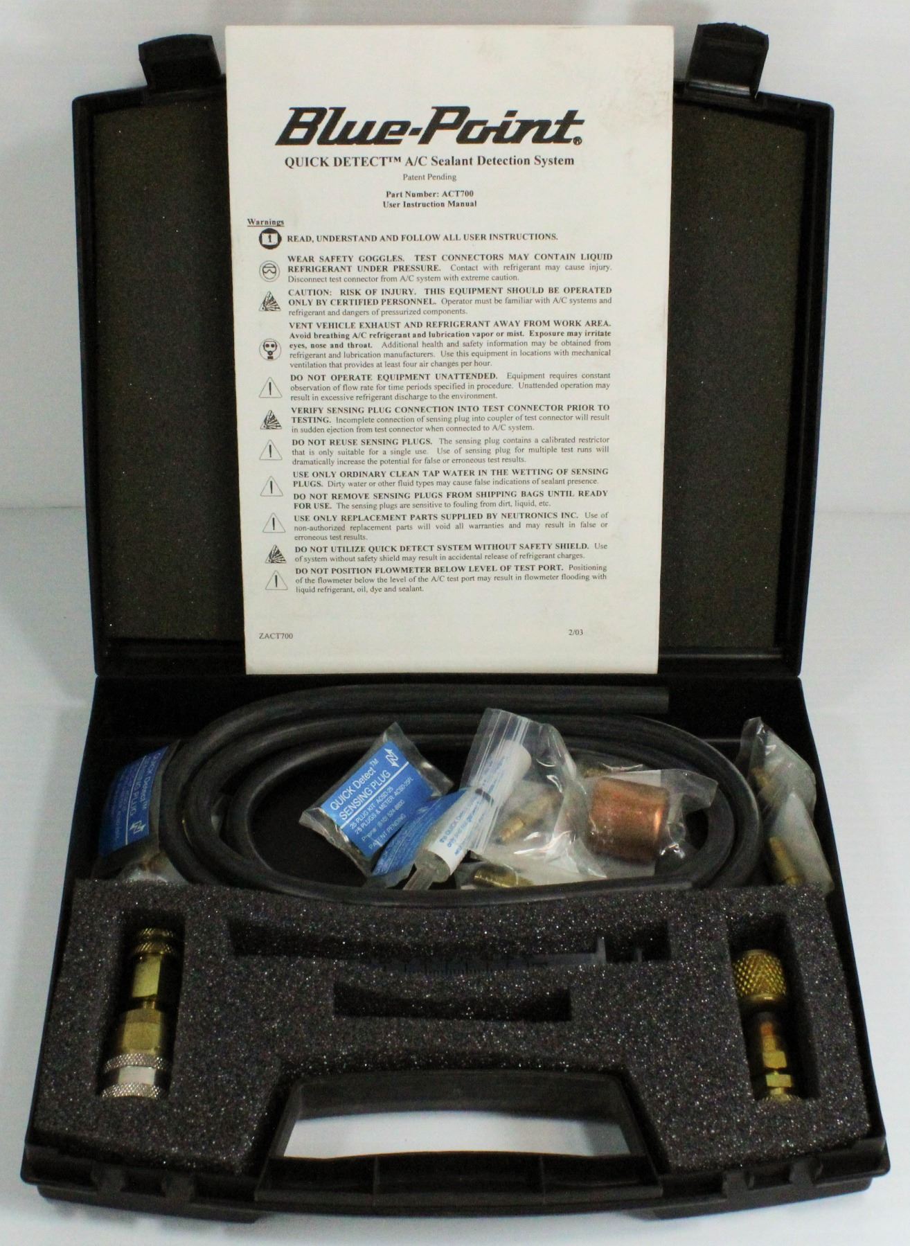 BLUE-POINT ACT700 QUICK DETECT AC SEALANT DETECTION SYSTEM
