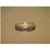 Image 1 : Ring  18 ct. w.g. 12  Baquette Saphires signed #2300294